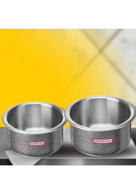 FLIXBLOOM Finest Hard Anodised Combo Pcs Kitchen Utensils Cookware Sets Induction Base | 2 L | 2.1 Qt | Pack of 2