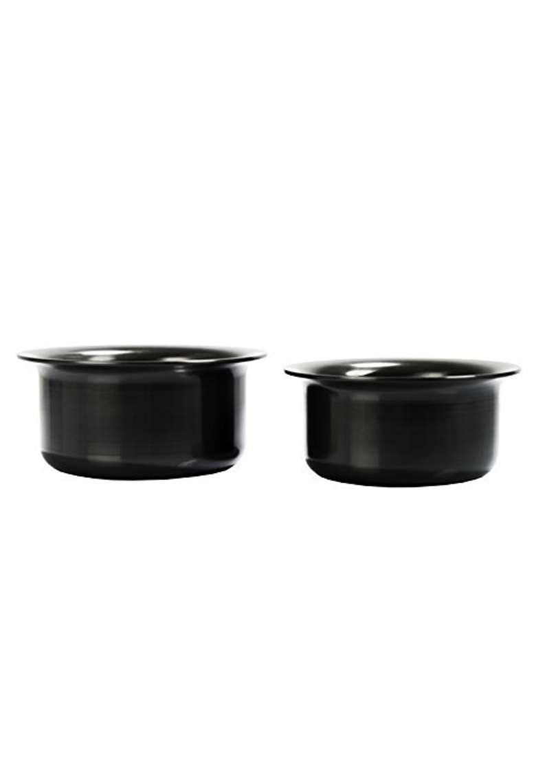 Sumeet Hard Aluminium Anodized Nonstick Tope | 1 L | 1.1 Qt | Pack of 2 - Indya