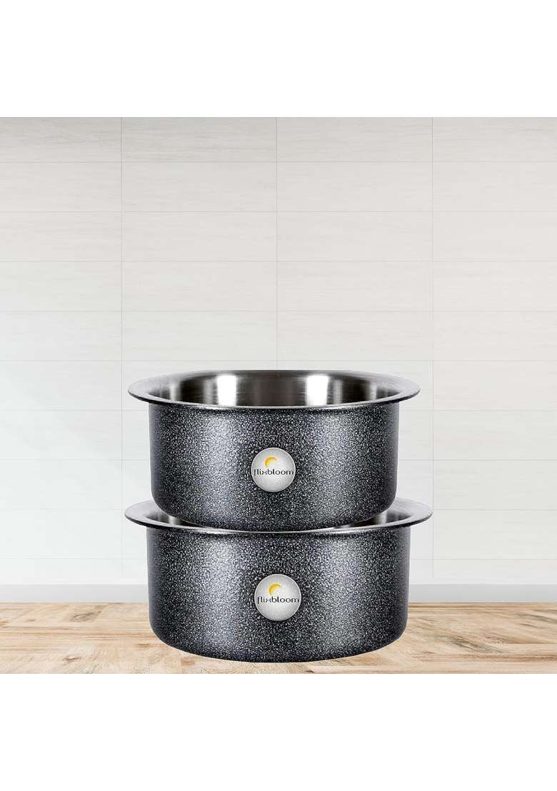 FLIXBLOOM Special Utensils Induction Base Cookware Sets Induction Bottom Tope Cooking Pot Handi | 4 L | 4.2 Qt - Indya