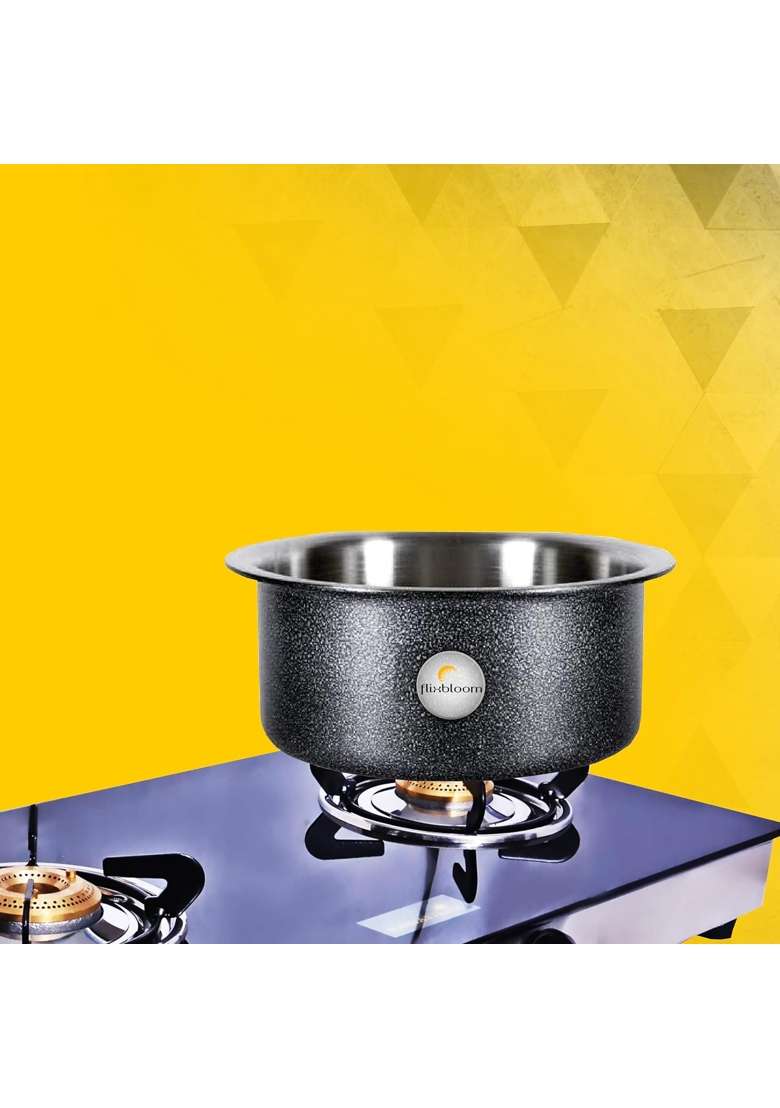 FLIXBLOOM Special Utensils Induction Base Cookware Sets Induction Bottom Tope Cooking Pot Handi | 2 L | 2.1 Qt - Indya