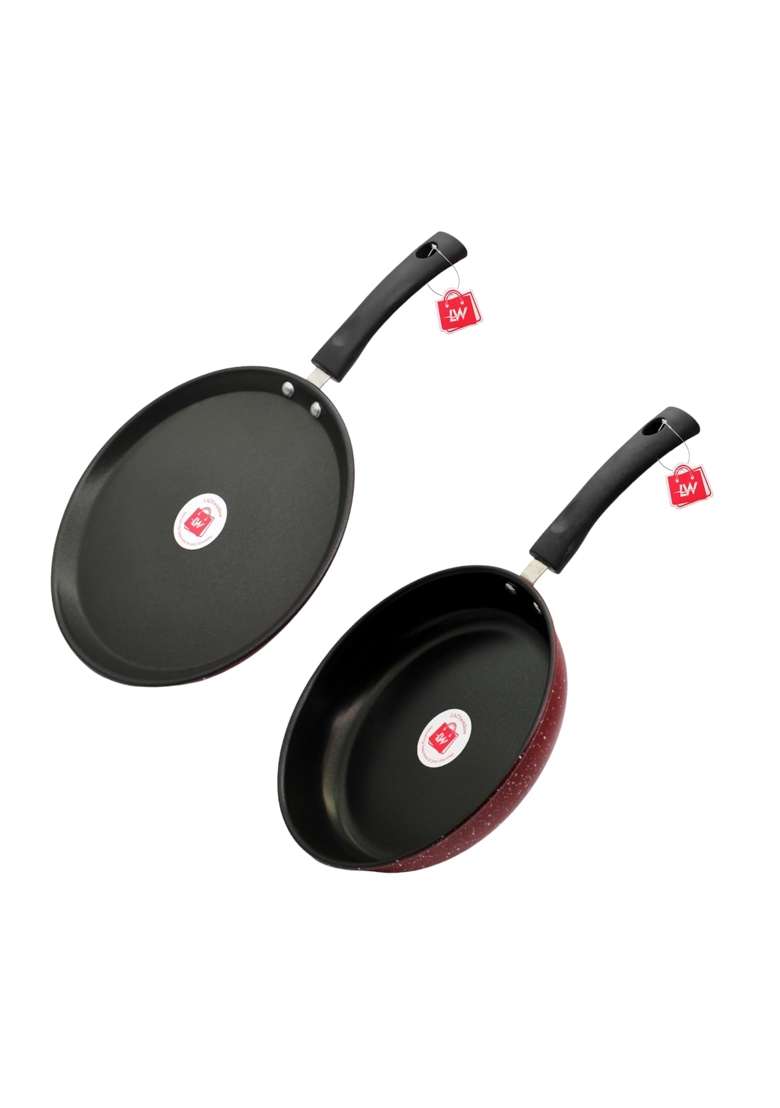 LAZYwindow Nonstick Fry Pan and Tawa Flat Griddle | 22 cm | 8.7 Inch - Indya
