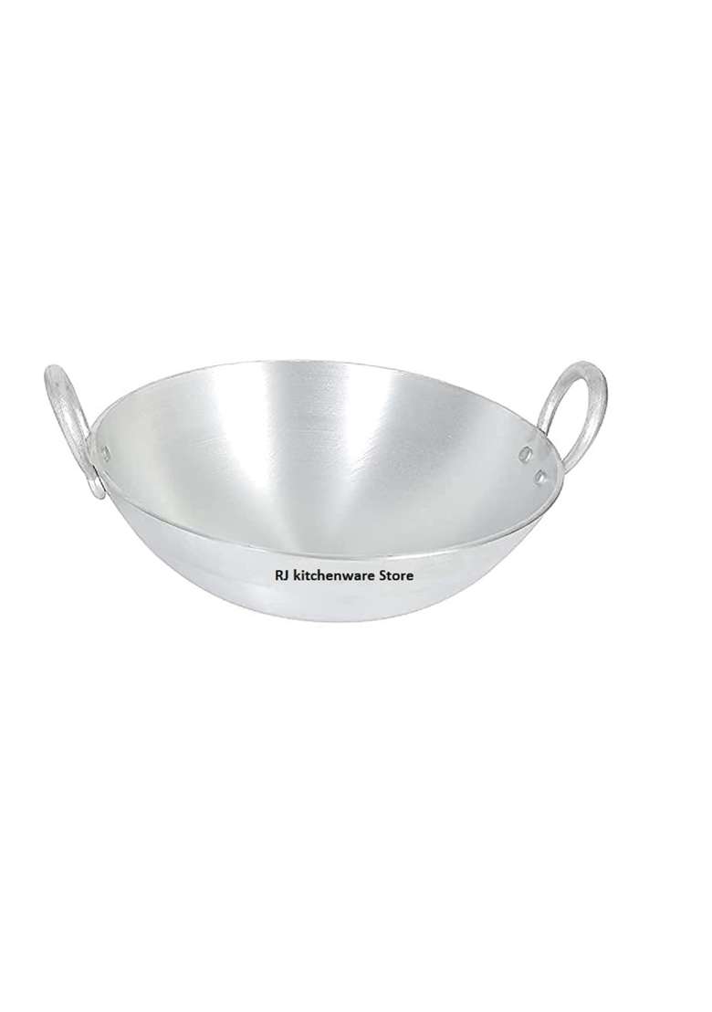 RJ kitchenware Store Aluminum Kadhai Wok Deep Kadai | Non-Stick - Indya