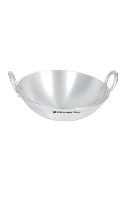 RJ kitchenware Store Aluminum Kadhai Wok Deep Kadai | Non-Stick