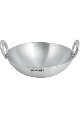 Shopsidex Aluminum Kadhai Wok Deep Kadai | Non-Stick