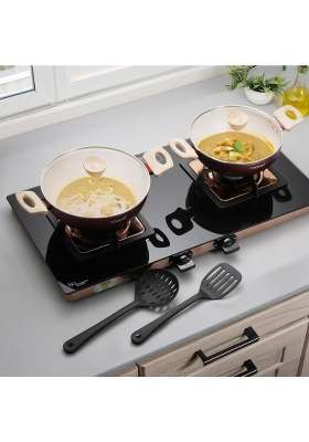 Cookaid Kadhai with Glass Lid | 2.5 L | 2.6 Qt | 24 cm | 9.4 Inch | 2-Piece Set | Induction Compatible | Non-Stick