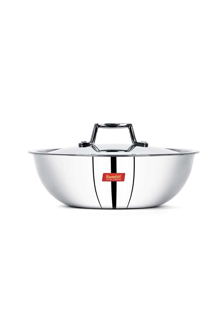 Sumeet Cook Smart TriPly Steel-Aluminium-Steel | 2 L | 2.1 Qt | 22 cm | 8.7 Inch - Indya