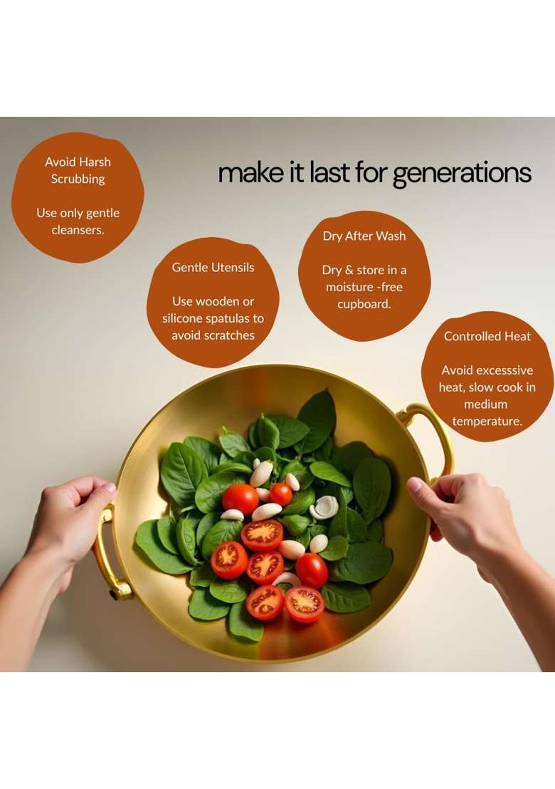 NUTRION Bronze Cookware Set | 3 L | 3.2 Qt | 10 Inch | 3-Piece Set | Non-Toxic - Indya