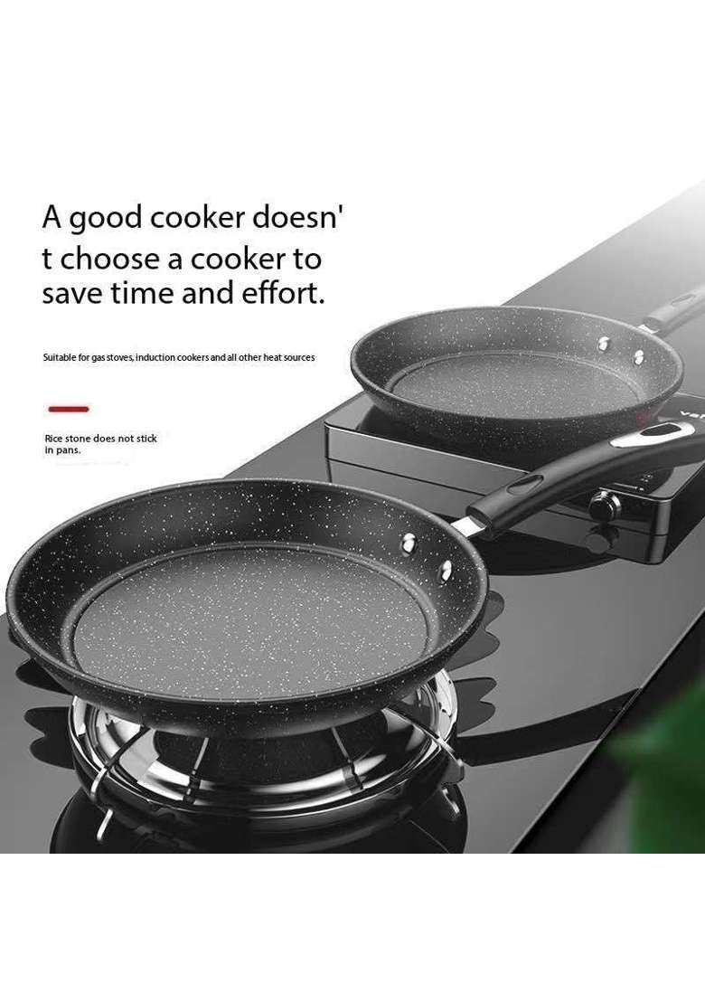 FIZLOZ Non-Stick Frying Pan Heavy Duty Thick Iron Flat Pan for Steak | 22 cm | 8.7 Inch - Indya
