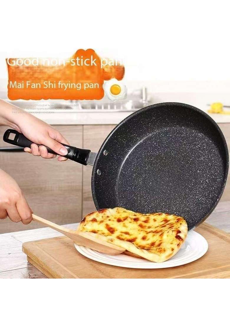 FIZLOZ Non Stick Deep Fry Pan Kadhai with Granite Coating Induction Base Multipurpose | 14 cm | 5.5 Inch - Indya