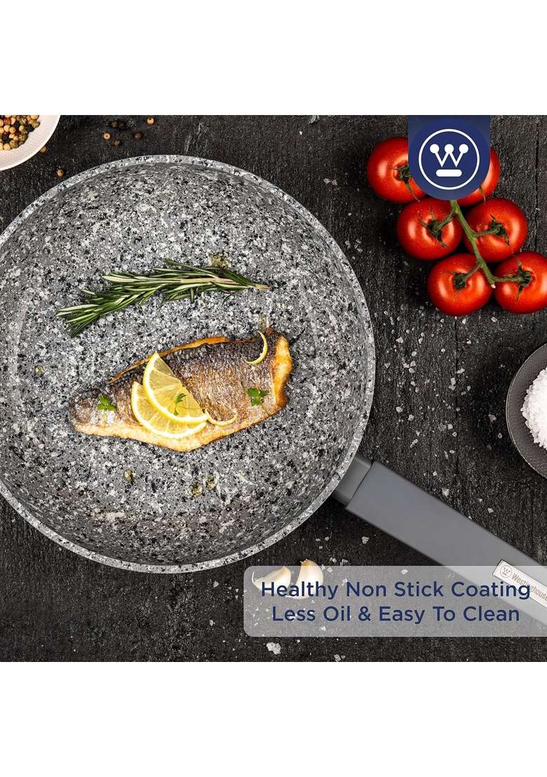 Westinghouse Granite Series Non Stick Frying Pan | 30 cm | 11.8 Inch | Induction Compatible - Indya