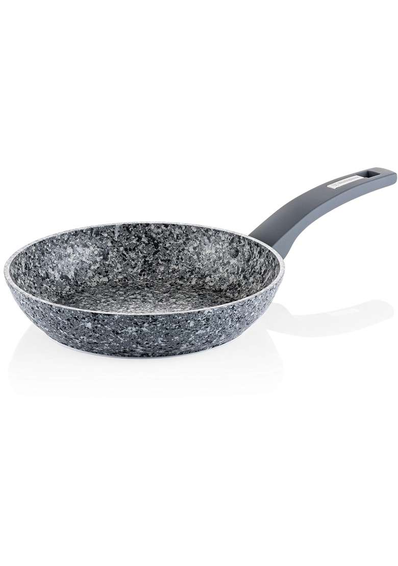Westinghouse Granite Series Induction Frying Pan Frying Pan Coated Pan Grey Granite | 24 cm | 9.4 Inch | Dishwasher Safe | PFOA Free | Non-Stick - Indya