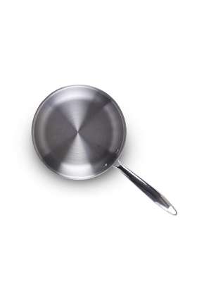 The Indus Valley Triply Stainless Steel Fry Pan | 1.5 L | 1.6 Qt | 22 cm | 8.7 Inch | Induction Compatible | Non-Toxic | Non-Stick