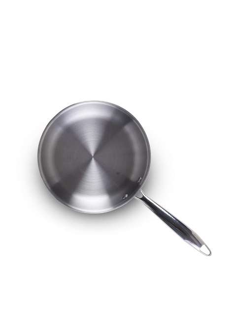 The Indus Valley Triply Stainless Steel Fry Pan | 1.5 L | 1.6 Qt | 22 cm | 8.7 Inch | Induction Compatible | Non-Toxic | Non-Stick