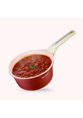 MACclite Butter Scotch Die Cast Non Stick Sauce Pan Dia | 2 L | 2.1 Qt | 18 cm | 7.1 Inch | Induction Compatible | Dishwasher Safe