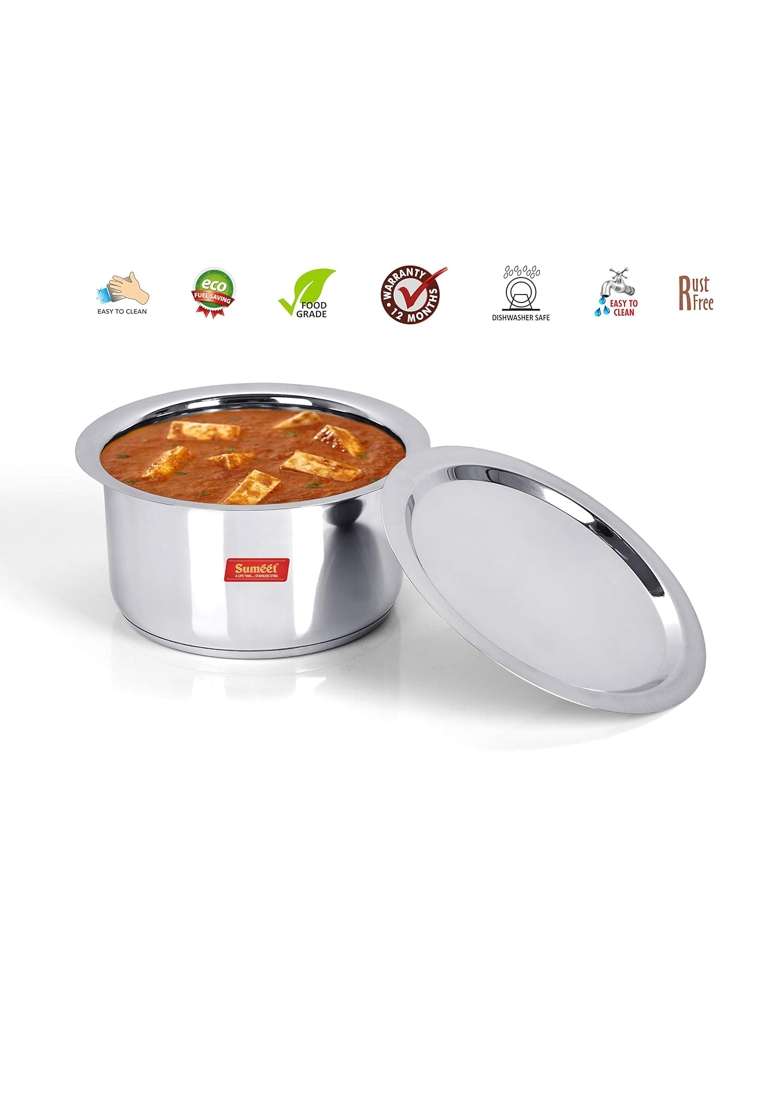 Sumeet Stainless Steel Cookware Set | 4 L | 4.2 Qt - Indya