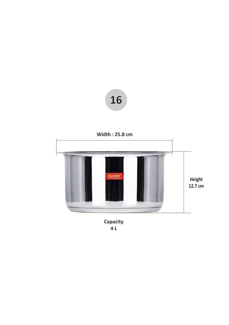 Sumeet Stainless Steel Cookware Set | 4 L | 4.2 Qt - Indya