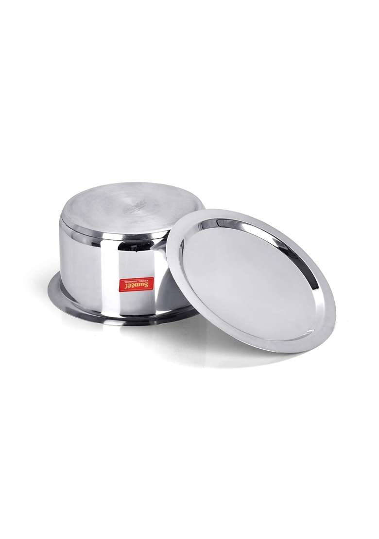 Sumeet Big Size Stainless Steel Induction Bottom | 3.5 L | 3.7 Qt | With Lid - Indya