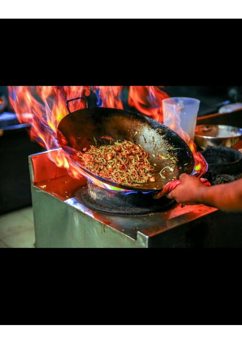 ARSHAN COOKWARE Pure Iron Light Weight Chaumin Kadhai | 40 cm | 15.7 Inch - Indya