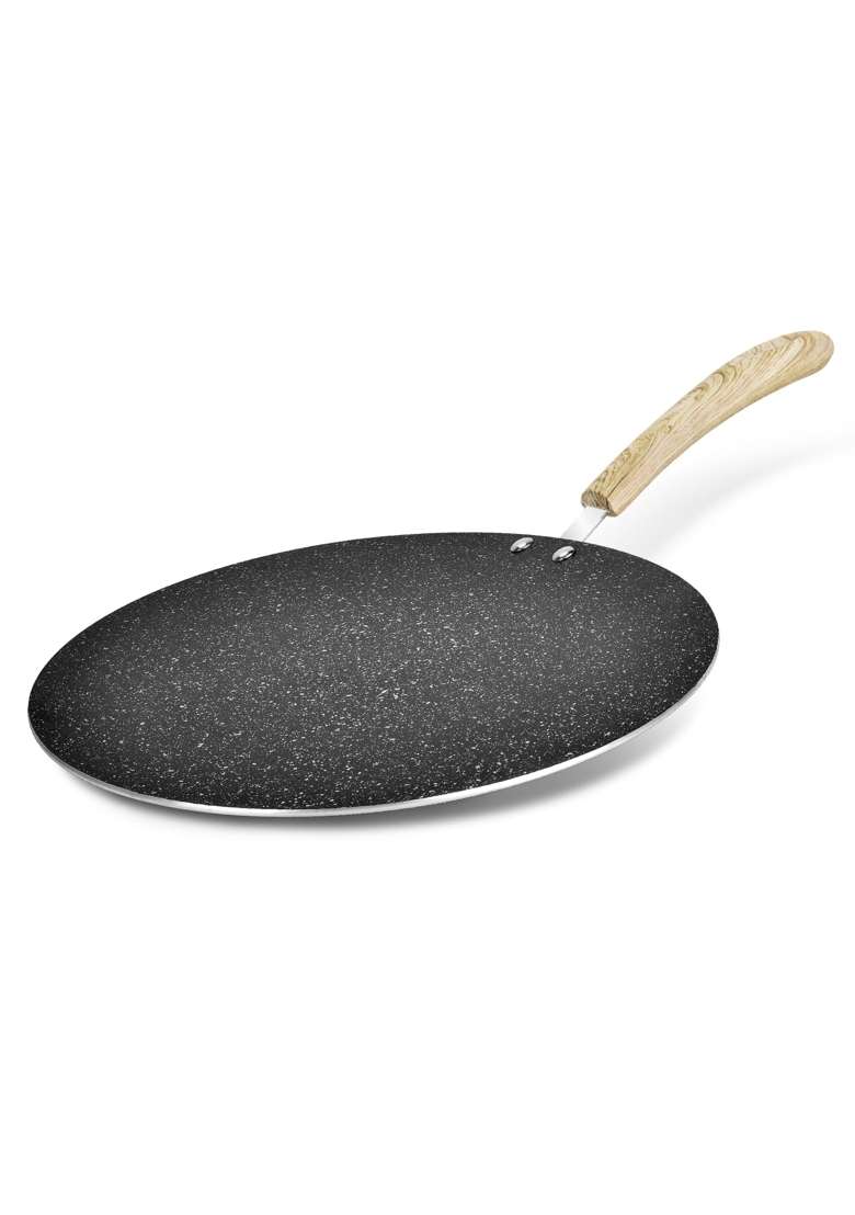 BERGNER Bellini Plus Aura 5-Layer Non-Stick Flat Tawa Flat Griddle | 32 cm | 12.6 Inch | Induction Compatible | PFOA Free | Food Safe - Indya