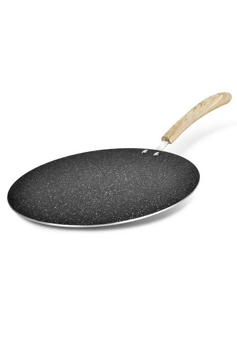 BERGNER Bellini Plus Aura 5-Layer Non-Stick Flat Tawa Flat Griddle | 32 cm | 12.6 Inch | Induction Compatible | PFOA Free | Food Safe