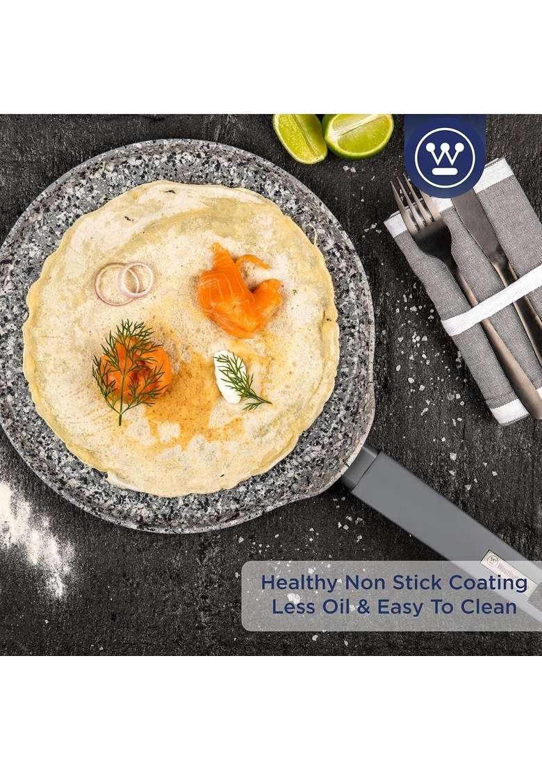 Westinghouse 3-Layer Marble Non-Stick Crepe Pan | 28 cm | 11 Inch | Induction Compatible | Dishwasher Safe - Indya