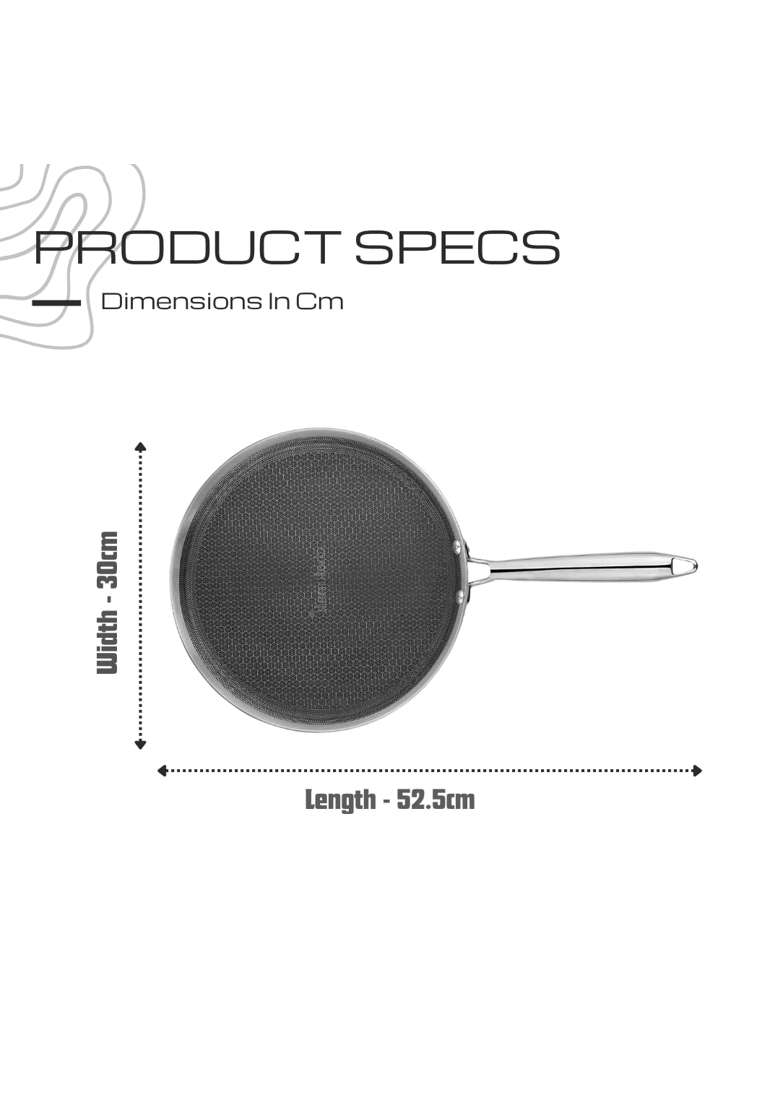 Chakmak Iroko Dosa Tawa Dosa Pan Honeycomb | 30 cm | 11.8 Inch - Indya