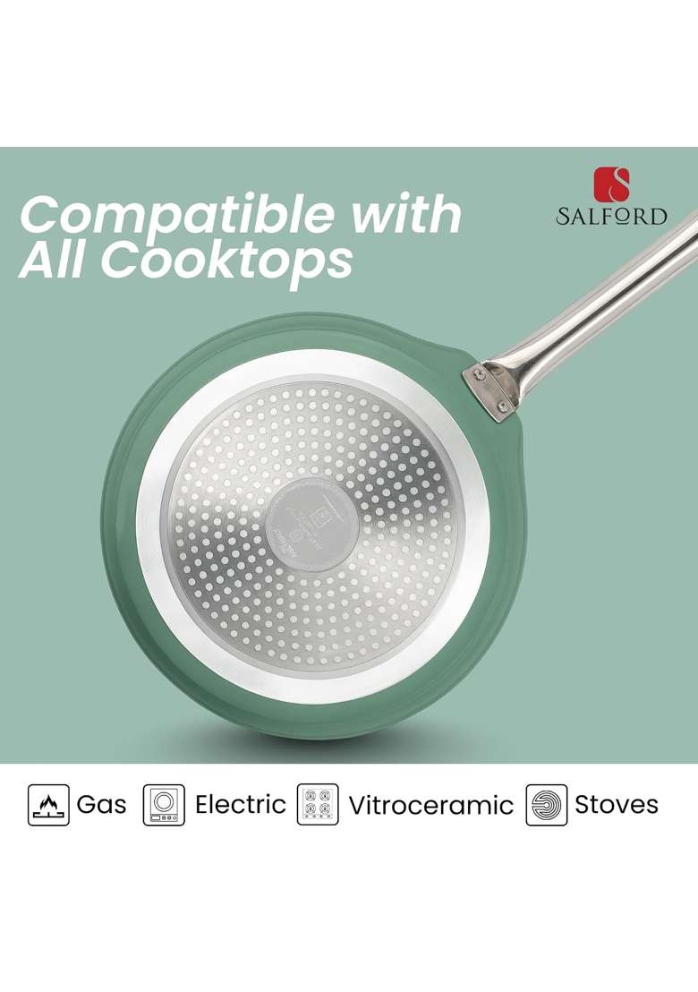 SALFORD Forged Ceramic Non-Stick Tawa Flat Griddle | Induction Compatible - Indya