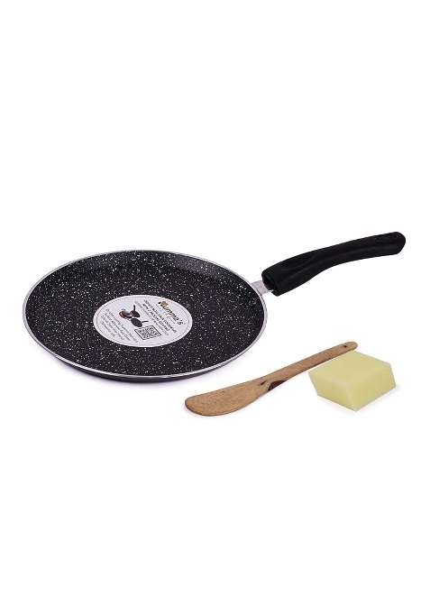 Mumma's LIFE Non Stick Dosa Tawa Dosa Pan with Sturdy Riveted and Bakelite Handle | Induction Compatible | PFOA Free | Non-Toxic