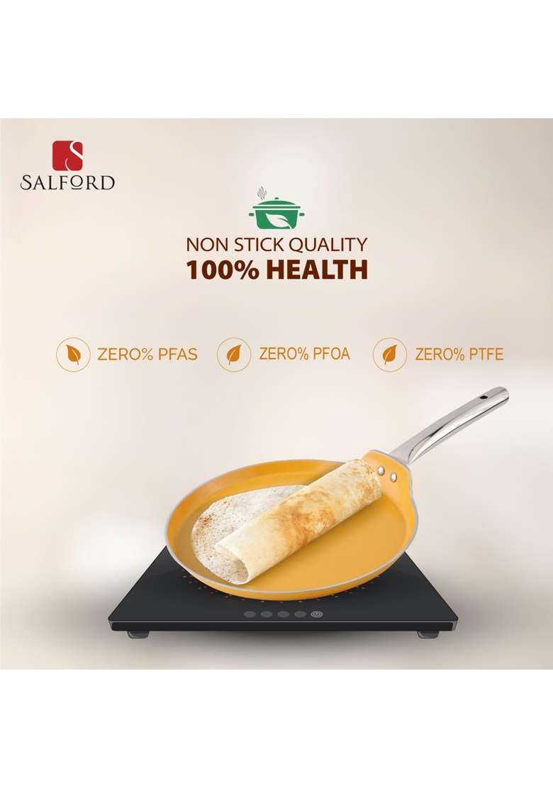 SALFORD Cookware Ceramic Dosa Tawa Dosa Pan | 28 cm | 11 Inch | Induction Compatible | Non-Stick - Indya