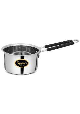 Kanshita's Rasoiware Heavy Gauge Stainless Steel Milk and Sauce Pan | 1.5 L | 1.6 Qt | Induction Compatible