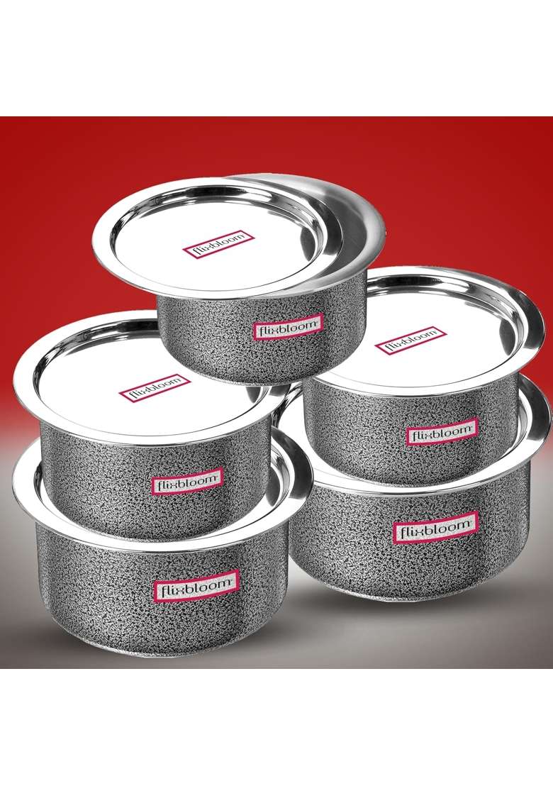 FLIXBLOOM Max Cook Plus Serve Hard Anodised Induction Base | 1 L | 1.1 Qt | With Lid - Indya