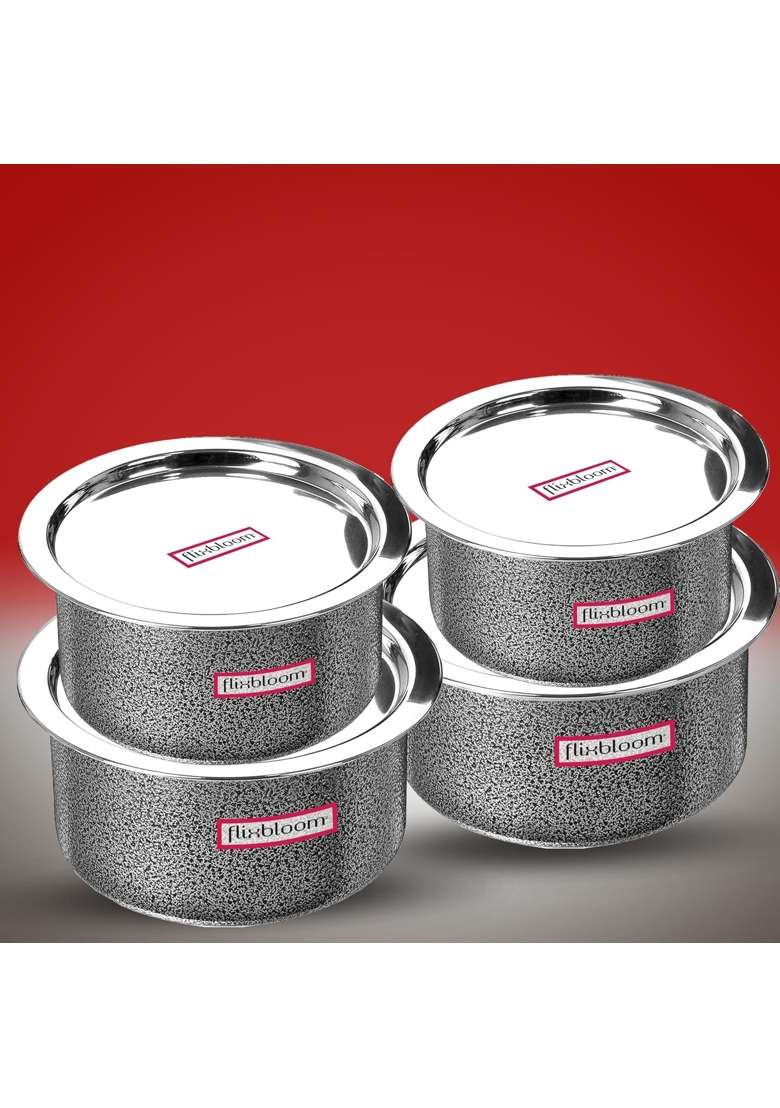 FLIXBLOOM Max Cook Plus Serve Hard Anodised Induction Base | 2 L | 2.1 Qt | With Lid - Indya
