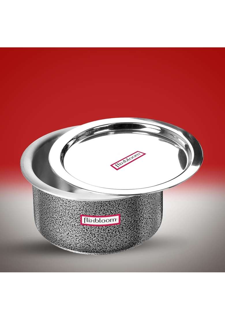 FLIXBLOOM Max Cook Plus Serve Hard Anodised Induction Base | 5 L | 5.3 Qt | With Lid - Indya