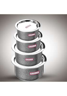 FLIXBLOOM Modern Cook Plus Serve Hard Anodised Induction Base | 3 L | 3.2 Qt | With Lid