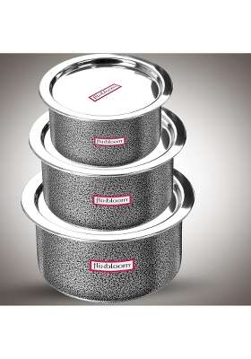 FLIXBLOOM Modern Cook Plus Serve Hard Anodised Induction Base | 1 L | 1.1 Qt | With Lid