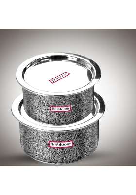 FLIXBLOOM Modern Cook Plus Serve Hard Anodised Induction Base | 4 L | 4.2 Qt | With Lid