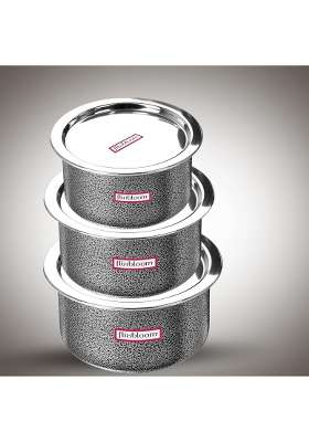 FLIXBLOOM Modern Cook Plus Serve Hard Anodised Induction Base | 2 L | 2.1 Qt | With Lid
