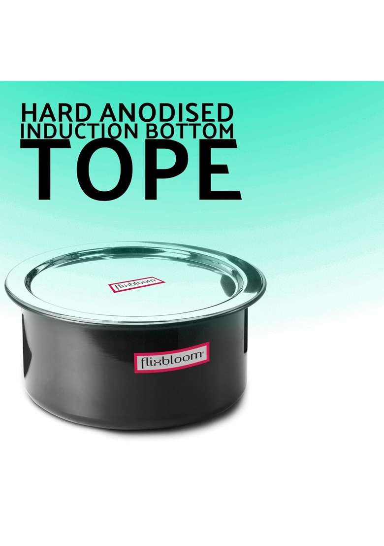 FLIXBLOOM Territorial Black Combo | 4 L | 4.2 Qt | Induction Compatible | With Lid - Indya