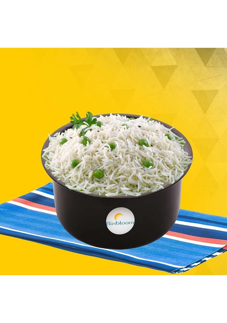 FLIXBLOOM Galactic Black Hard Anodised Thick Tope Cooking Pot Patila Bhagona Handi Tapila Tapeli | 4 L | 4.2 Qt | Induction Compatible - Indya