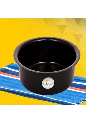 FLIXBLOOM Galactic Black Hard Anodised Thick Tope Cooking Pot Patila Bhagona Handi Tapila Tapeli | 5 L | 5.3 Qt | Induction Compatible