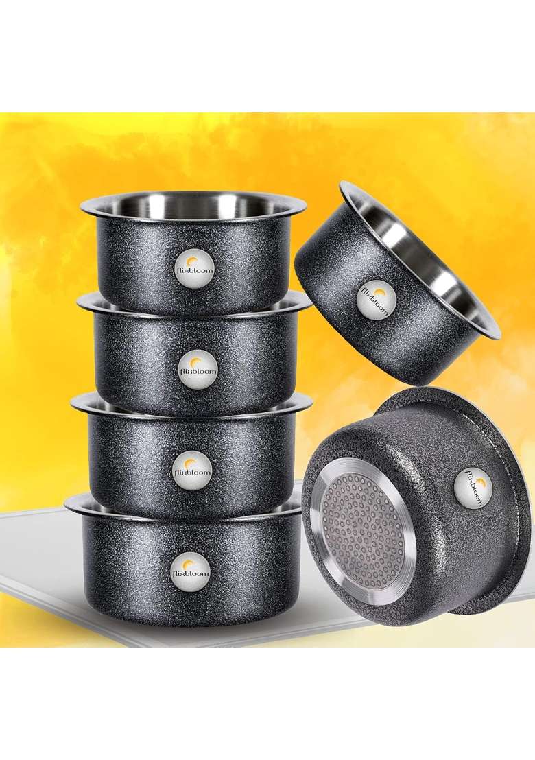 FLIXBLOOM Splendid Black Hard Andoised Induction Base Cookware Set | 2 L | 2.1 Qt - Indya
