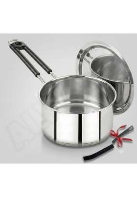 ALWAFLI Steel Sauce Pan Induction and Gas Compatible Tea Pan Milk Boiler Tapeli Cooking Pot Patila | 1 L | 1.1 Qt