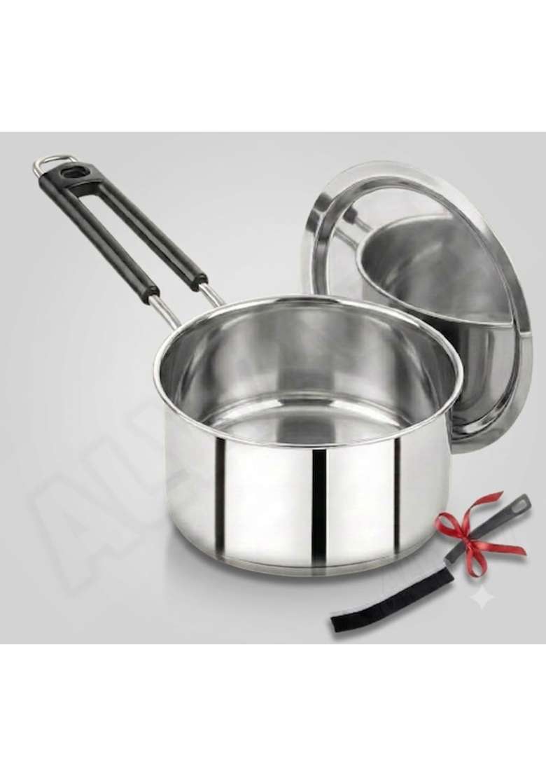 ALWAFLI Steel Sauce Pan Induction and Gas Compatible Tea Pan Milk Boiler Tapeli Cooking Pot Patila | 1 L | 1.1 Qt - Indya