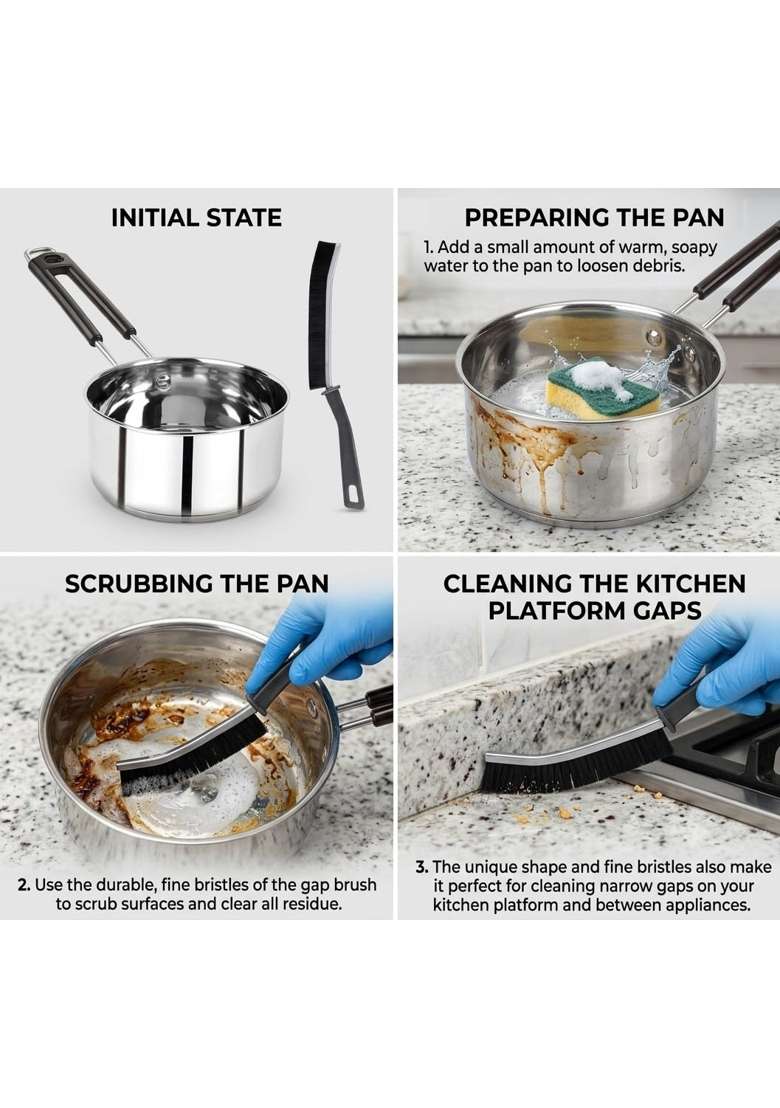 ALWAFLI Steel Sauce Pan Induction and Gas Compatible Tea Pan Milk Boiler Tapeli Cooking Pot Patila | 2 L | 2.1 Qt - Indya
