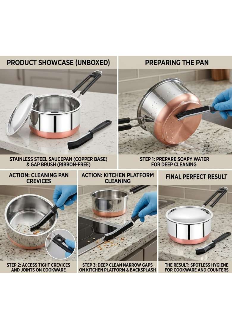 ALWAFLI Steel Sauce Pan Induction and Gas Compatible Tea Pan Milk Boiler Tapeli Cooking Pot Patila | 2 L | 2.1 Qt - Indya