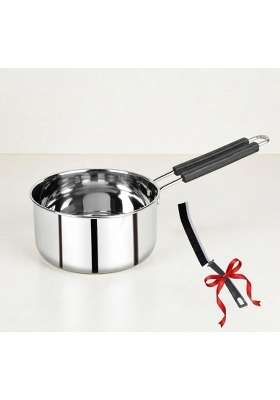 ALWAFLI Steel Sauce Pan Induction and Gas Compatible Tea Pan Milk Boiler Tapeli Cooking Pot Patila | 1 L | 1.1 Qt