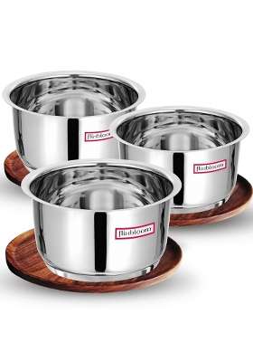 FLIXBLOOM Latest Combo | 2 L | 2.1 Qt | 3-Piece Set | Induction Compatible | Tri-Ply