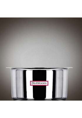 FLIXBLOOM Stainless Steel Lid Induction Base Kitchen Cookware Utensil TriPLY Bottom | 5 L | 5.3 Qt