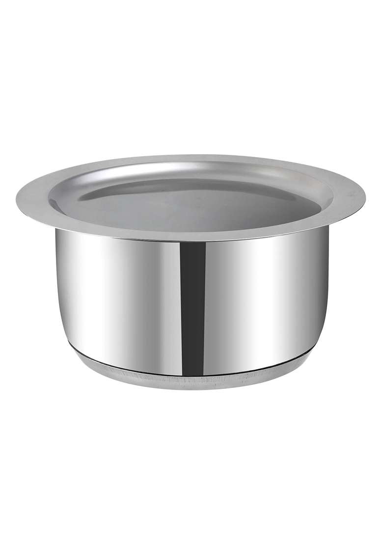 FLIXBLOOM Stainless Steel Lid Induction Base Kitchen Cookware Utensil TriPLY Bottom | 5 L | 5.3 Qt - Indya