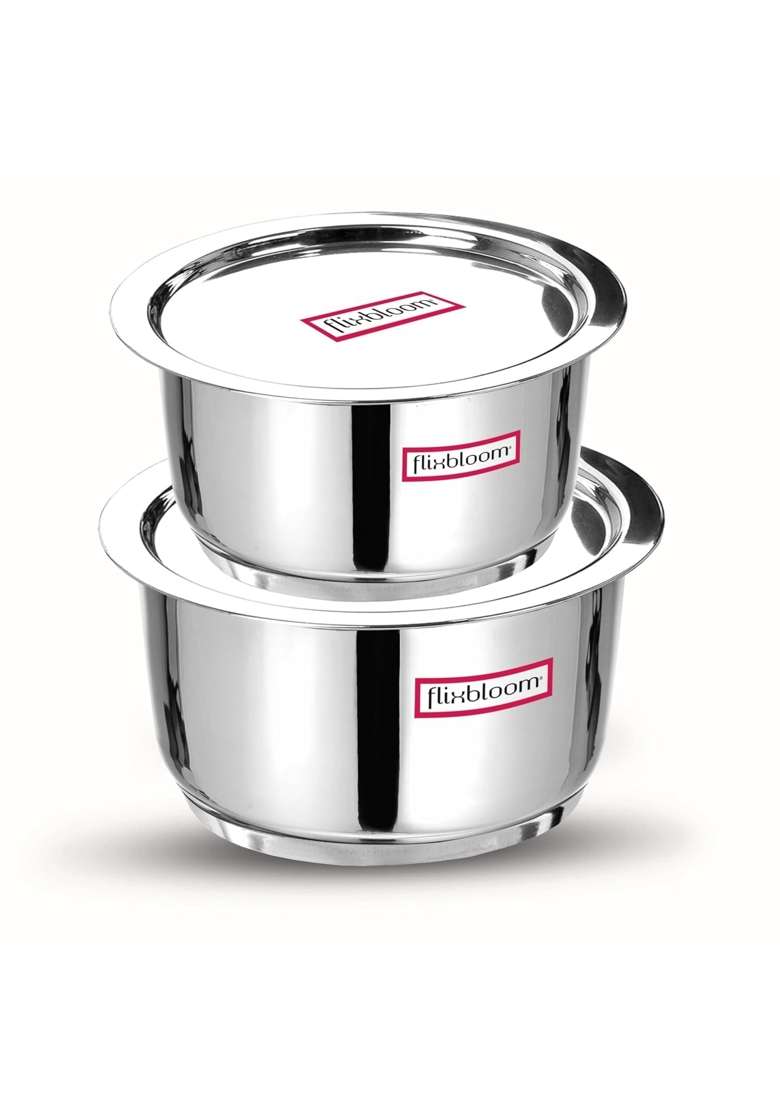 FLIXBLOOM Select 1 Stainless Steel TriPly | 4 L | 4.2 Qt | Induction Compatible | With Lid - Indya
